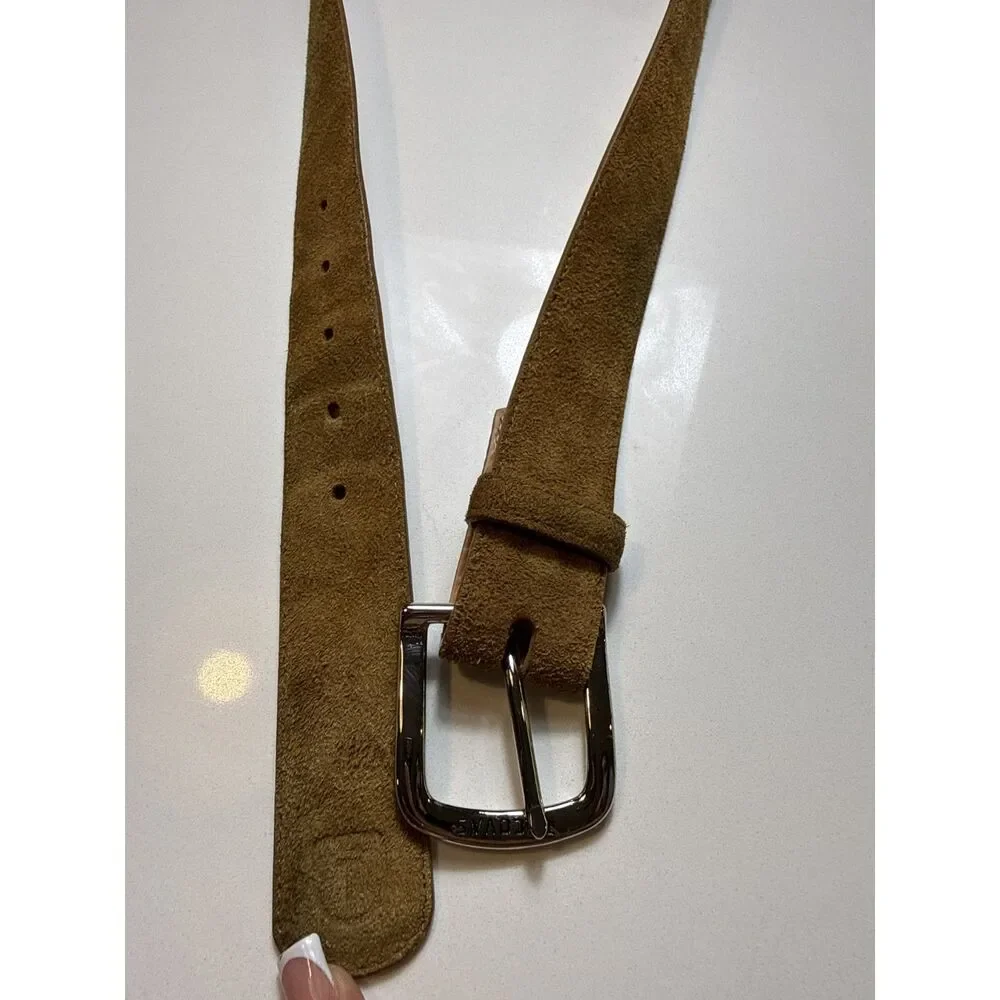 Tecovas Tan Suede Leather Belt Genuine Bovine Leather Handmade in Mexico Size34